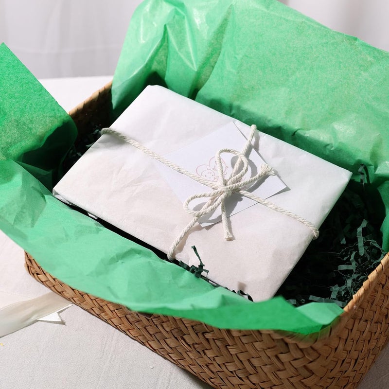 Koogel 120 Sheets Green Tissue Paper Bulk, 14x20 Inch Gift Wrapping Paper for Christmas Wedding Decorations Birthday Party Supplies DIY Craft Projects Bulk Packaging - Image 3